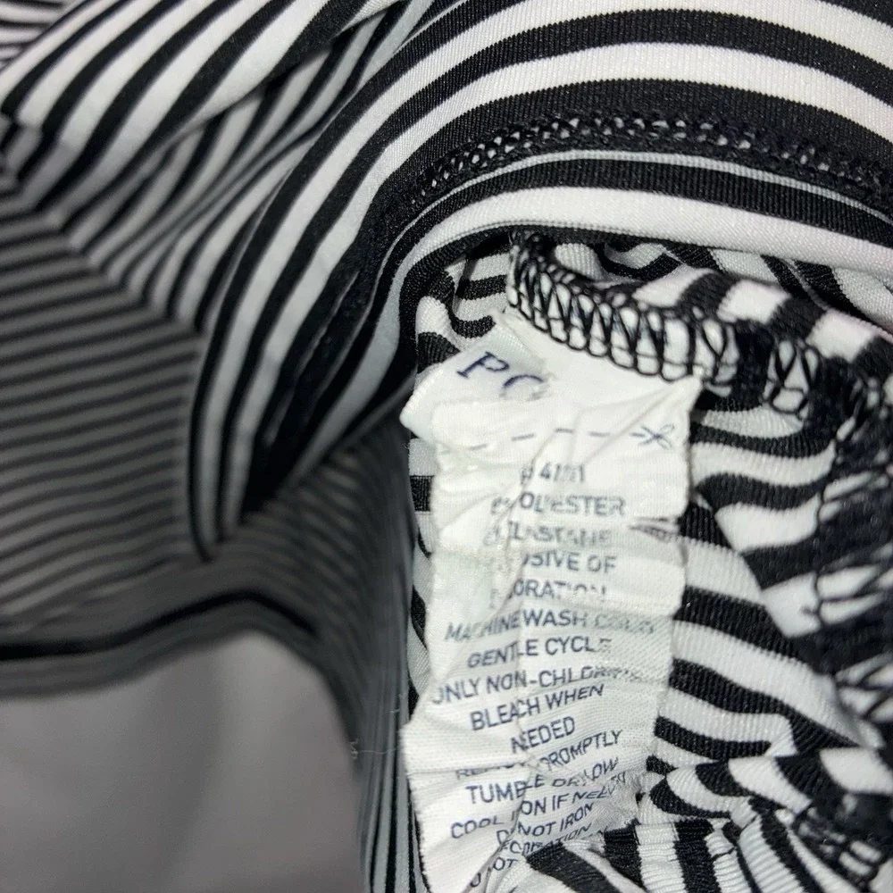 Polo Ralph Lauren Performance Polo Shirt XL Men Black White Stripe Short Sleeve*